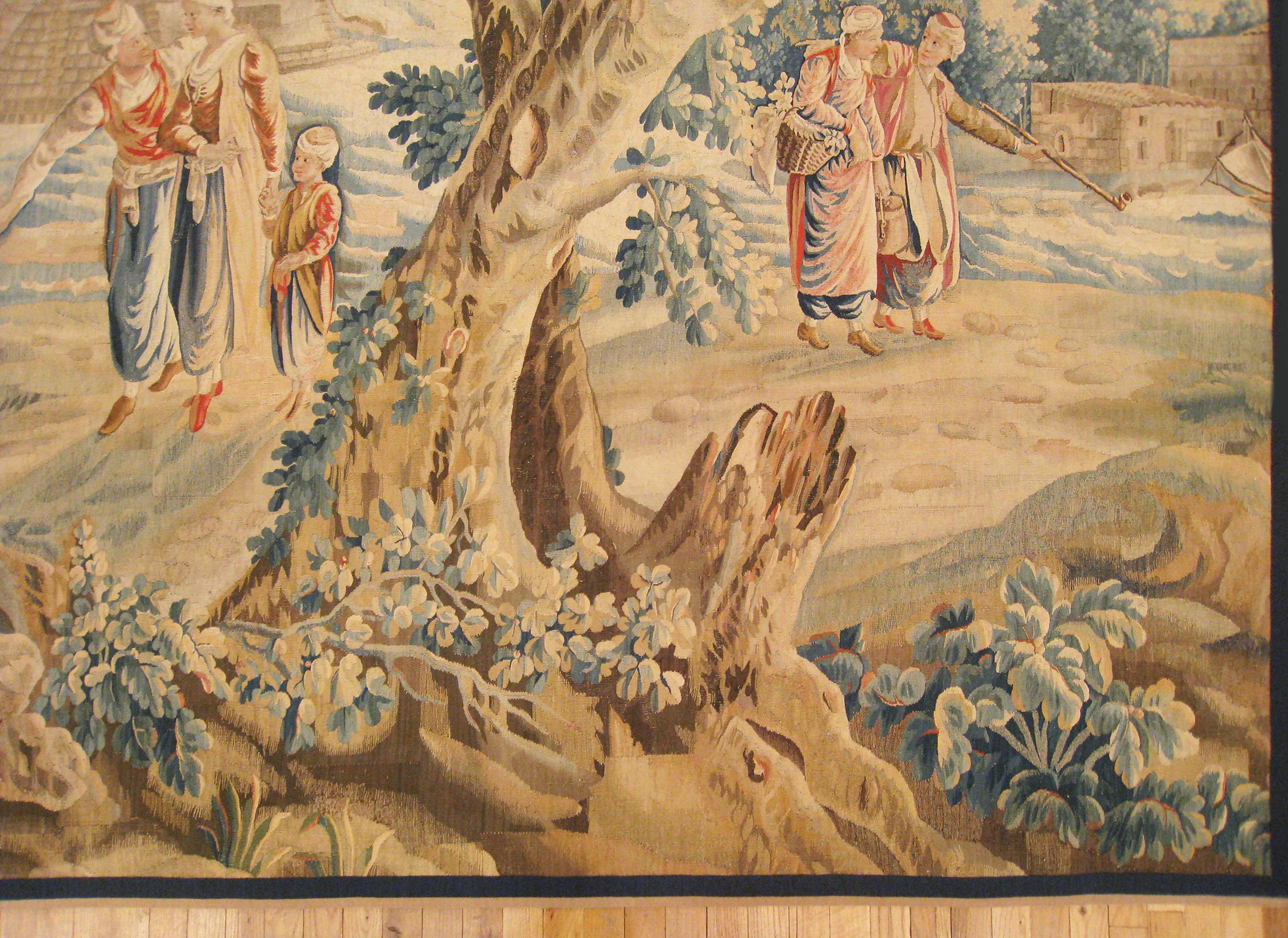Late 17th Century French Aubusson Tapestry In Good Condition For Sale In New York, NY