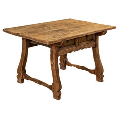 Antique Late 17th Century French Hand-Pegged Pine Mountain Table, Writing Table