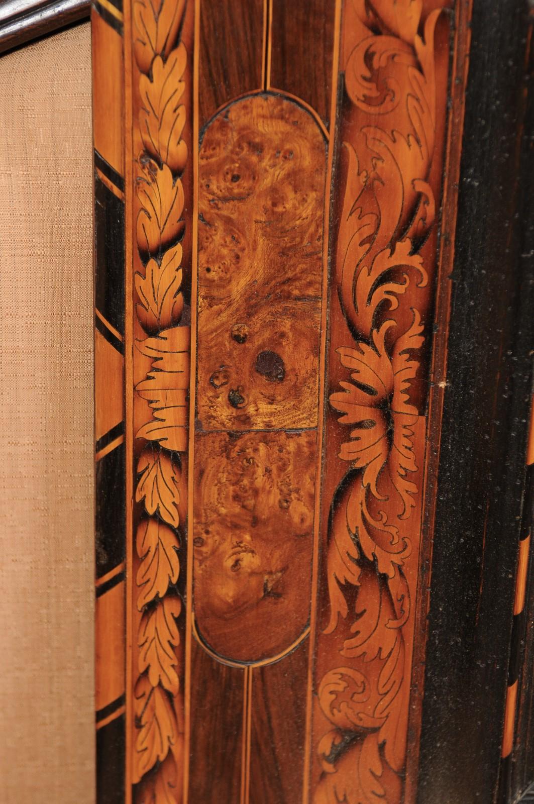 Late 17th Century French Inlaid Marquetry and Ebonized Mirror 5