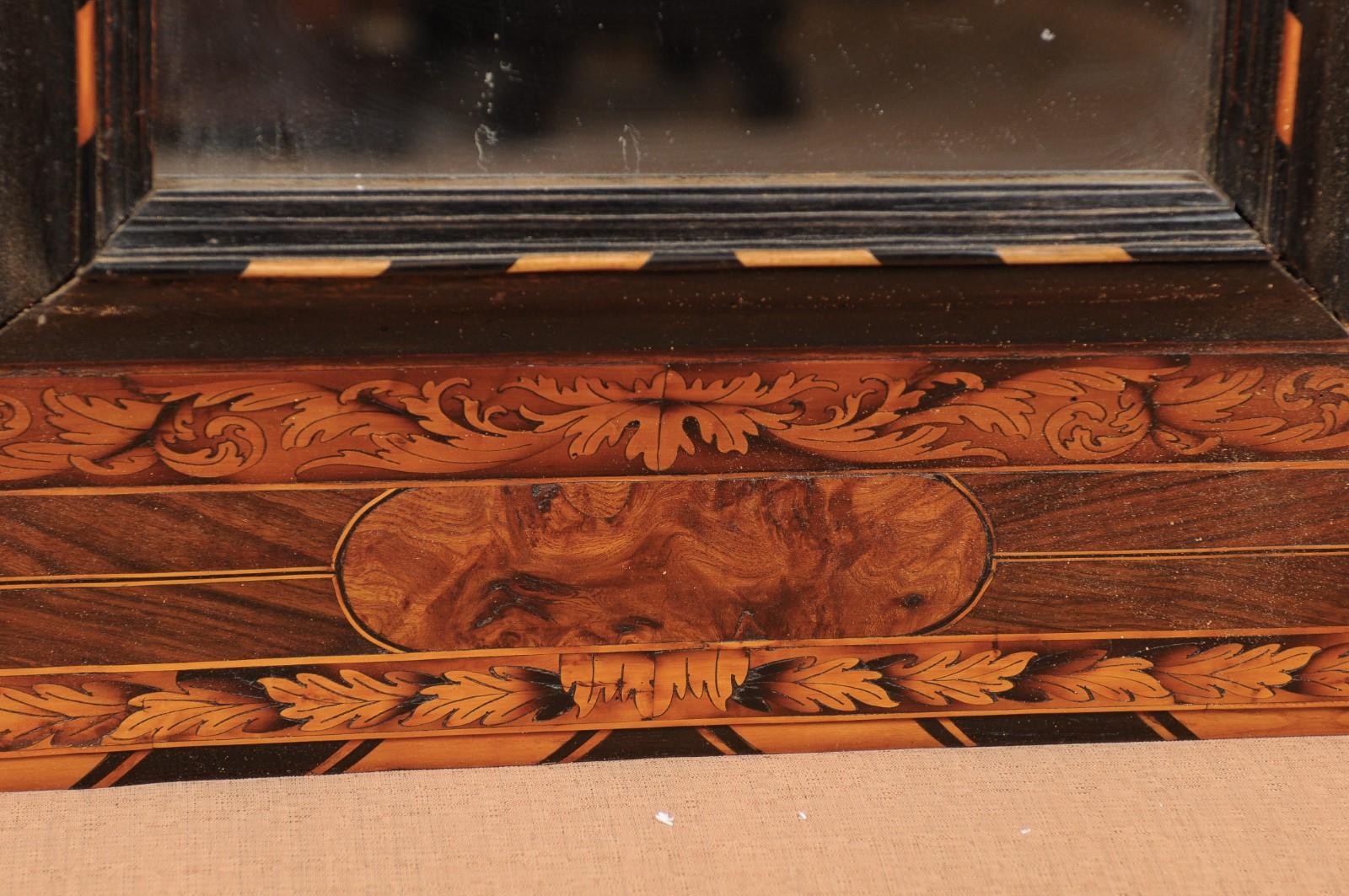 Late 17th Century French Inlaid Marquetry and Ebonized Mirror 6