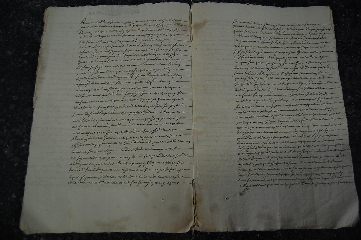 Late 17th Century French Legal Document 2