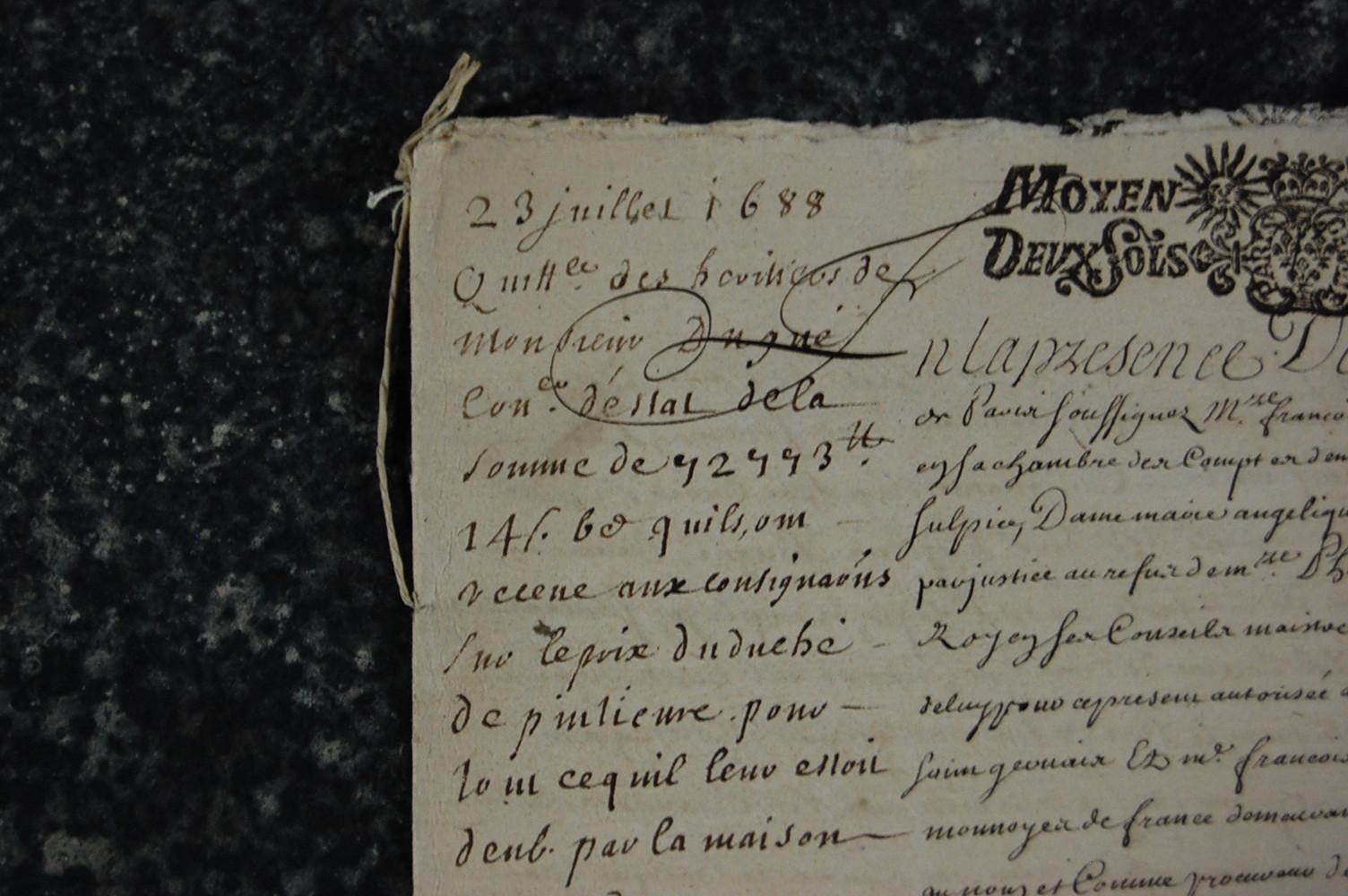 Late 17th Century French Legal Document 4