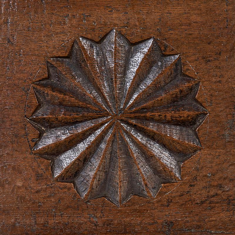 Late 17th Century French Wood Bench with Naive Motifs 1