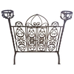 Late 17th Century French Wrought Iron Firewall