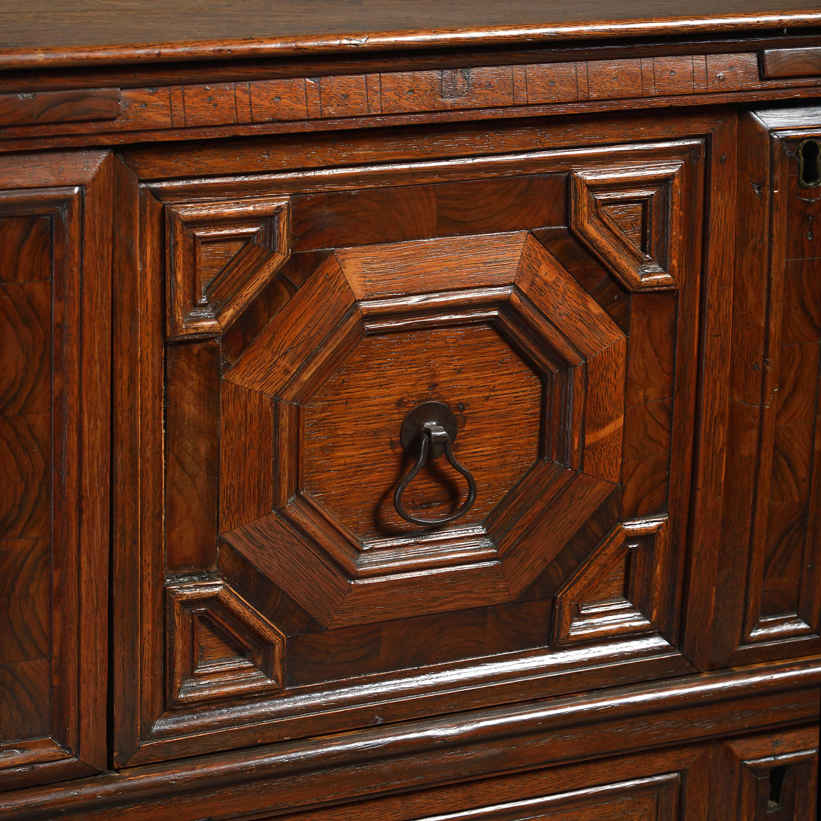 English Late 17th Century Geometric Chest of Drawers