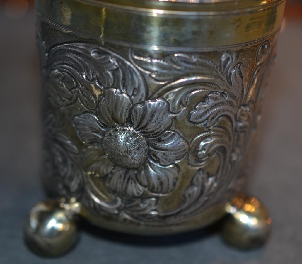 Late 17th Century German Silver Beaker In Fair Condition For Sale In Firenze, IT