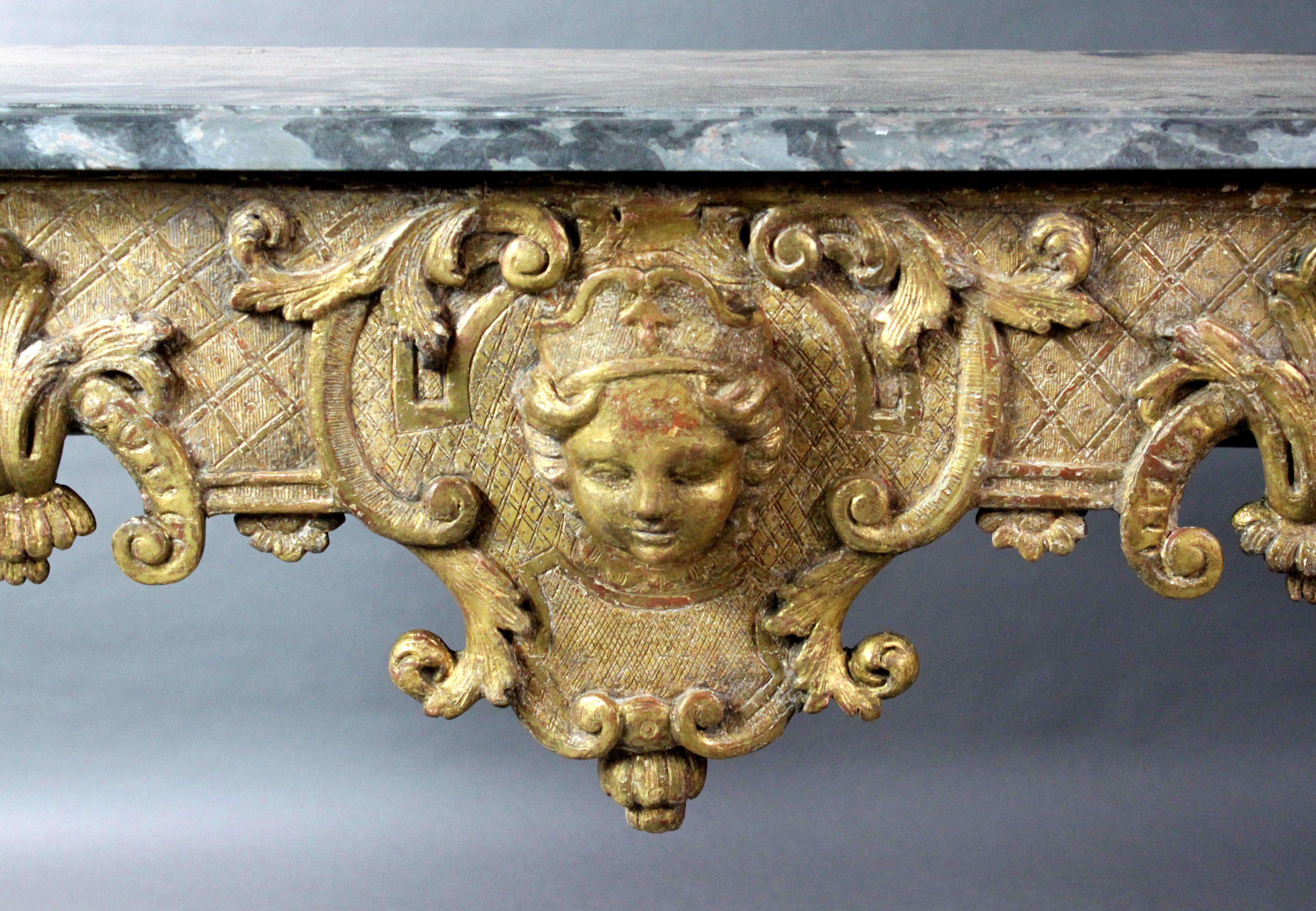 Late 17th Century Giltwood Console Table In Good Condition For Sale In Bradford-on-Avon, Wiltshire