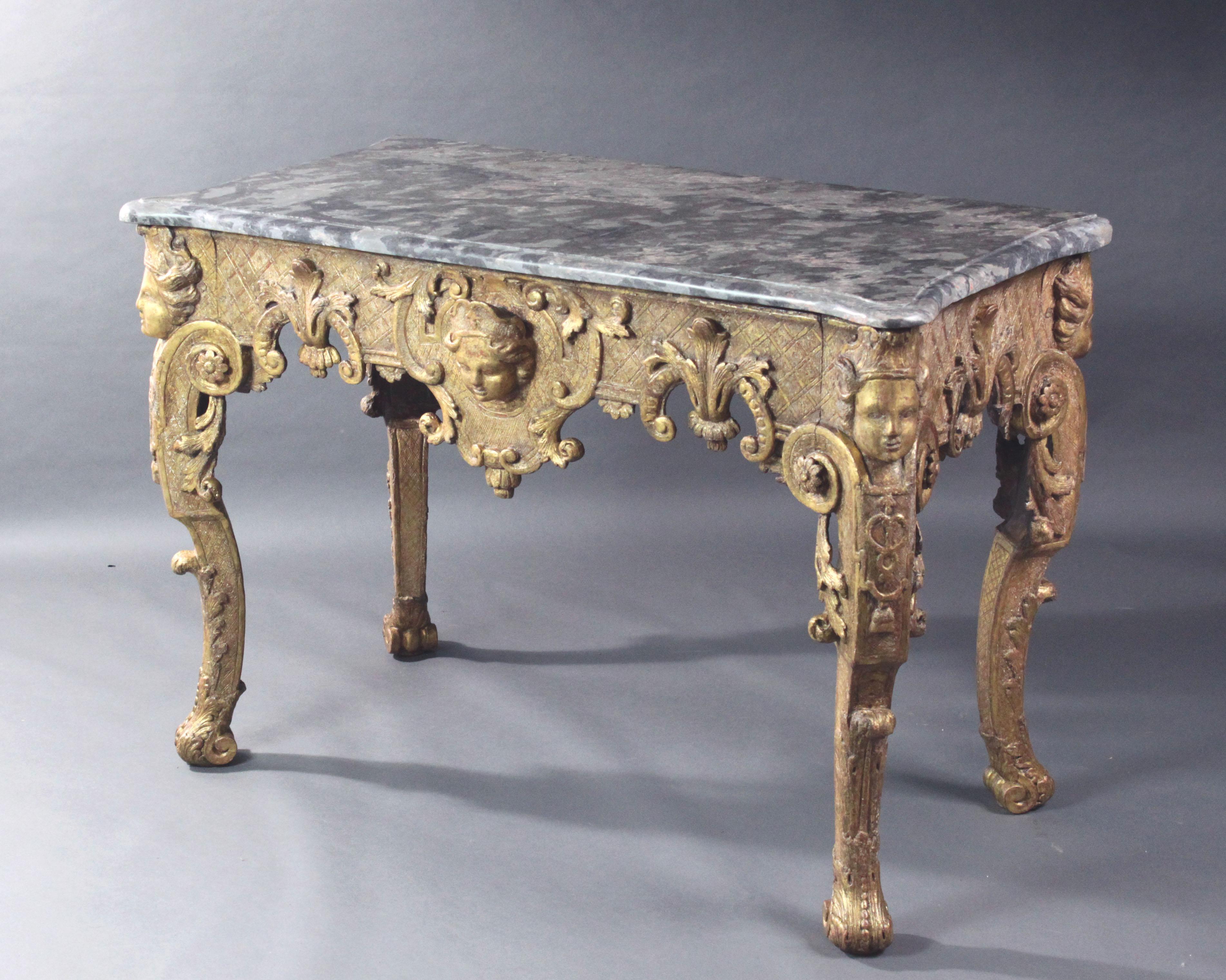 Late 17th Century Giltwood Console Table 3