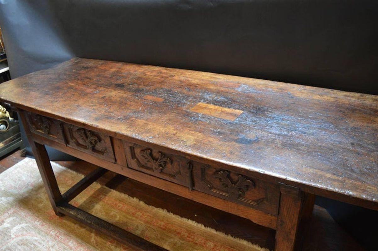 Italian Late 17th Century, Hand-Carved Table