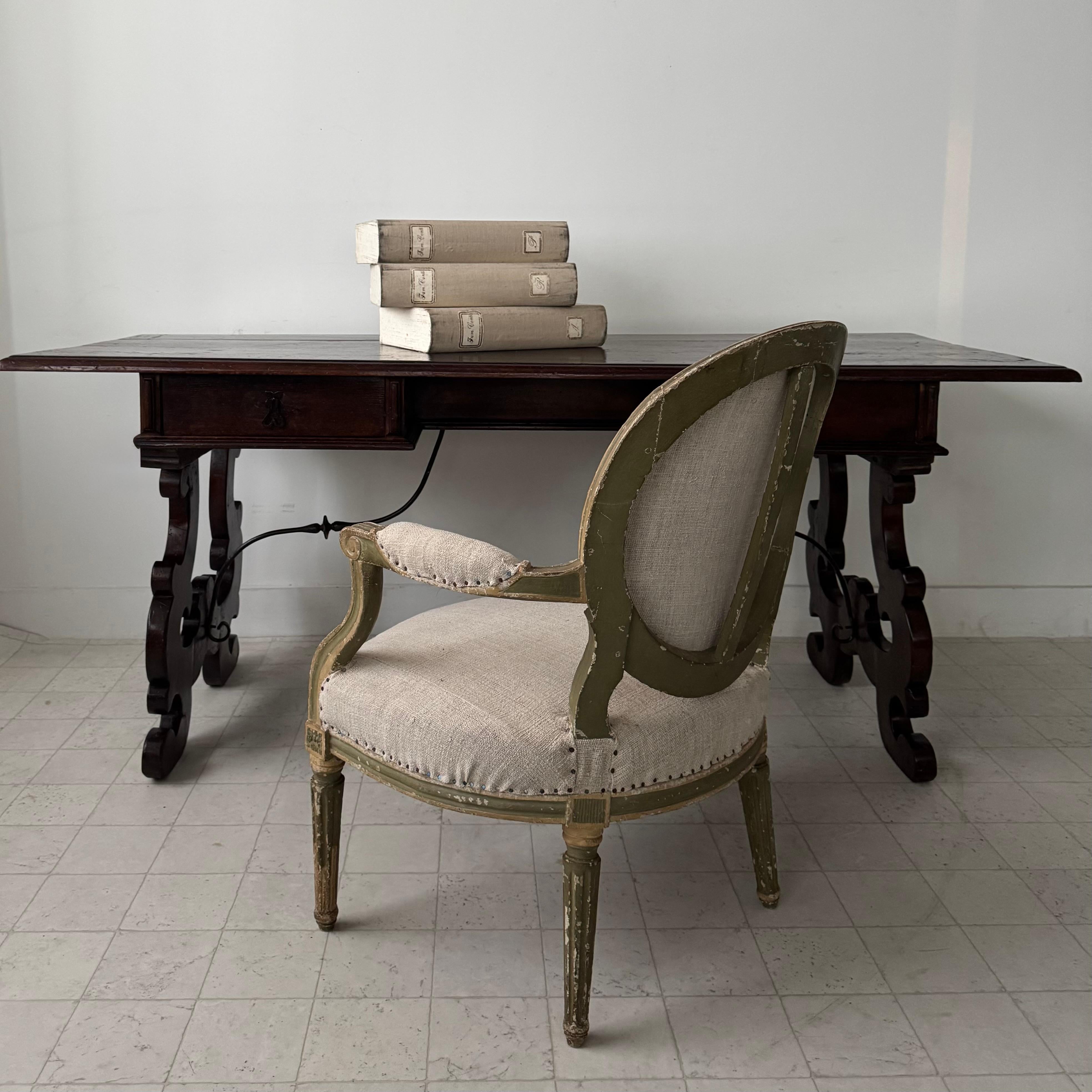 Spätes 17. Jahrhundert Italienischer Barock Bibliothekstisch / Schreibtisch im Zustand „Gut“ im Angebot in Charleston, SC