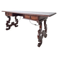 Tavolo da biblioteca / tavolo da scrittura barocco italiano della fine del XVII secolo