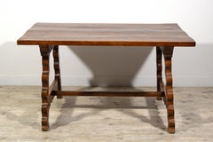 Late 17th Century, Italian Carved Solid Walnut Refectory Table
