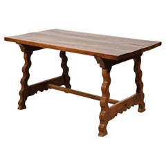 Late 17th Century, Italian Carved Solid Walnut Refectory Table