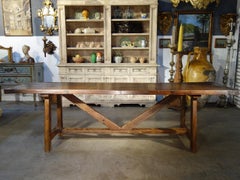 Late 17th C Italian Chestnut Trestle Table Available Custom Reproduction Sizes
