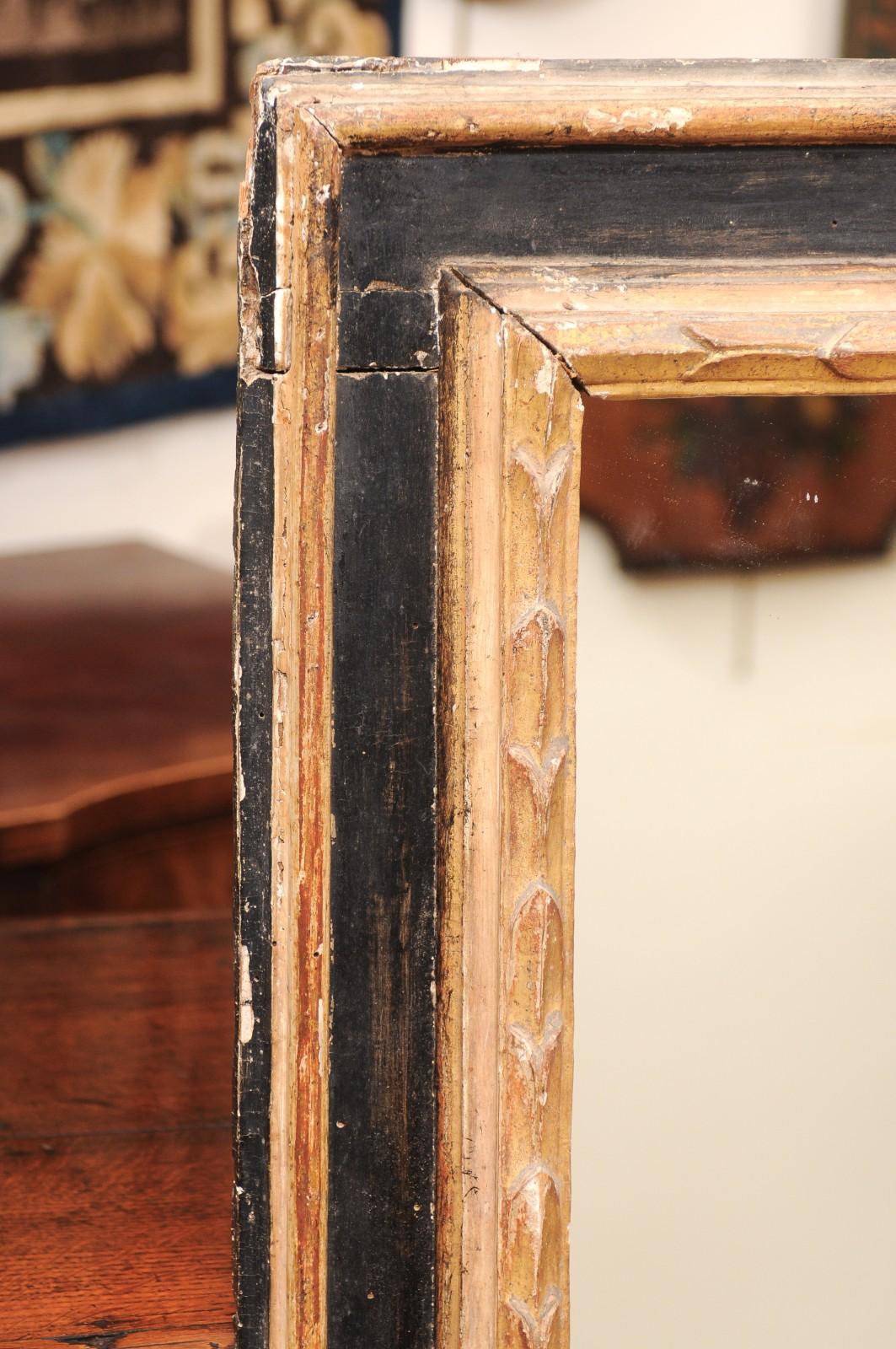 Miroir rectangulaire peint, doré et ébonisé, Toscane, fin du XVIIe siècle en vente 6