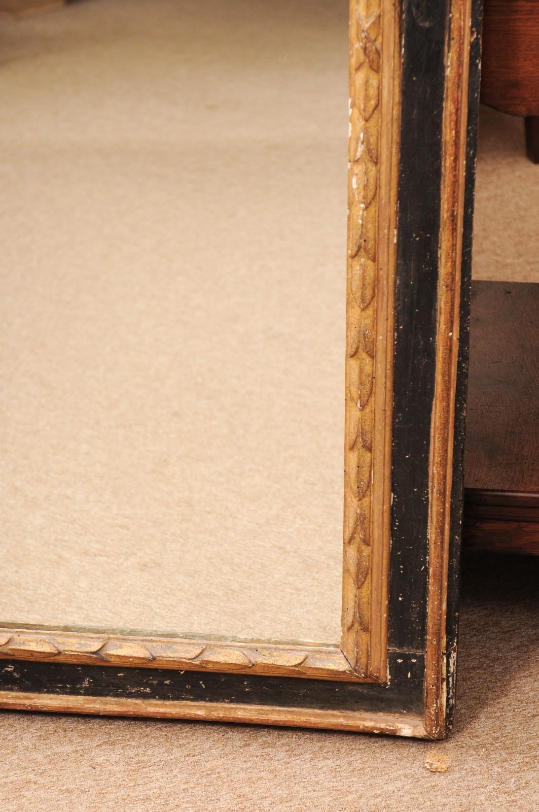 Miroir rectangulaire peint, doré et ébonisé, Toscane, fin du XVIIe siècle en vente 2