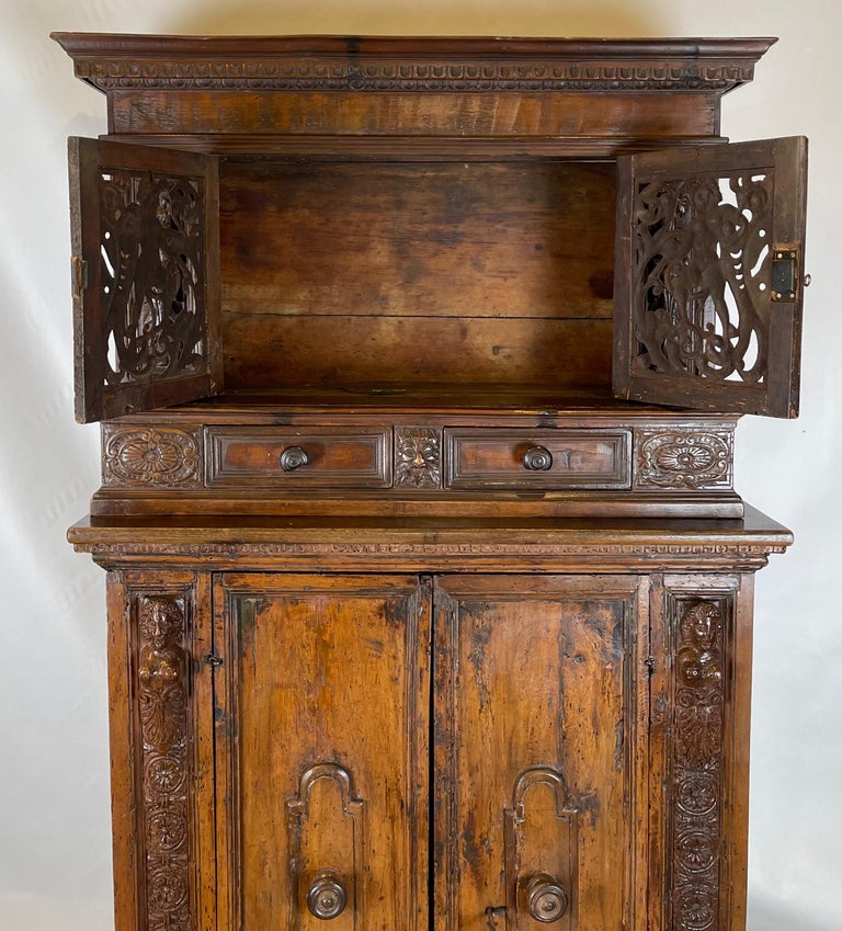 Late 17th Century Italian Step-Back Cabinet For Sale 11