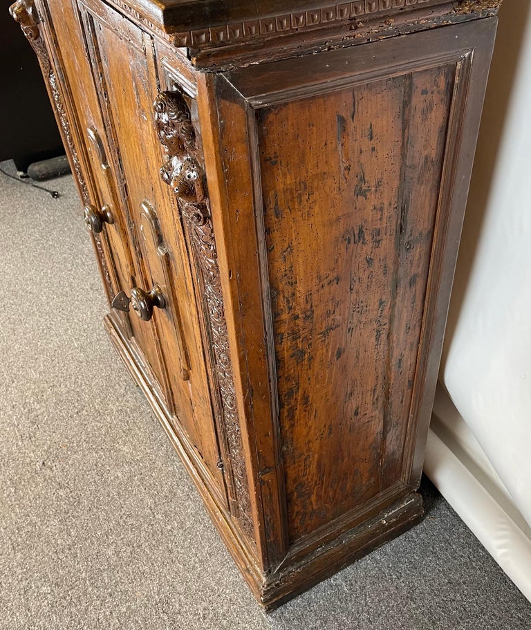 Late 17th Century Italian Step-Back Cabinet For Sale 1