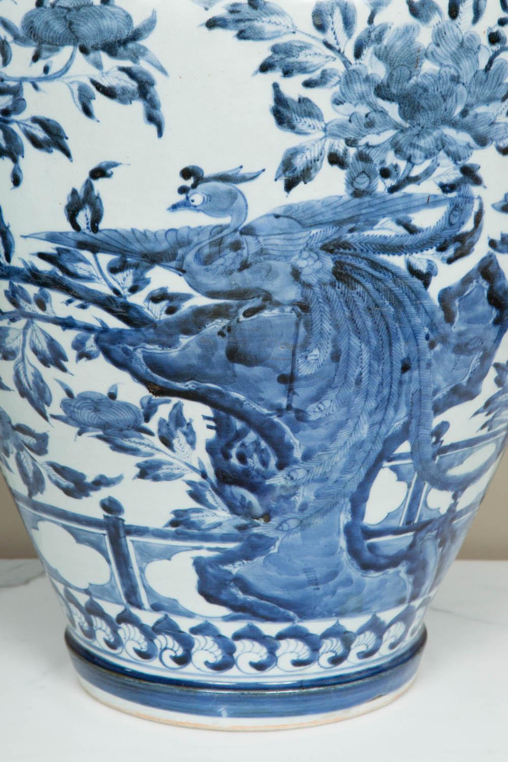 Late 17th Century Japanese Blue and White Arita Jar 5