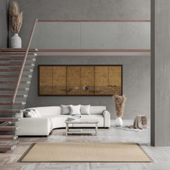 Japanischer Raumteiler des späten 17. Jahrhunderts. Puppy und Kittens auf Blattgold.