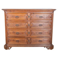 Late 17th Century, Lombard Louis XIV Walnut Canterano with Writing Cabinet
