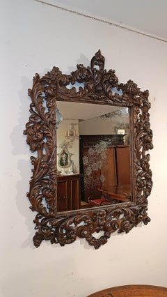 LATE 17th CENTURY LOUIS XIV MIRROR IN WALNUT