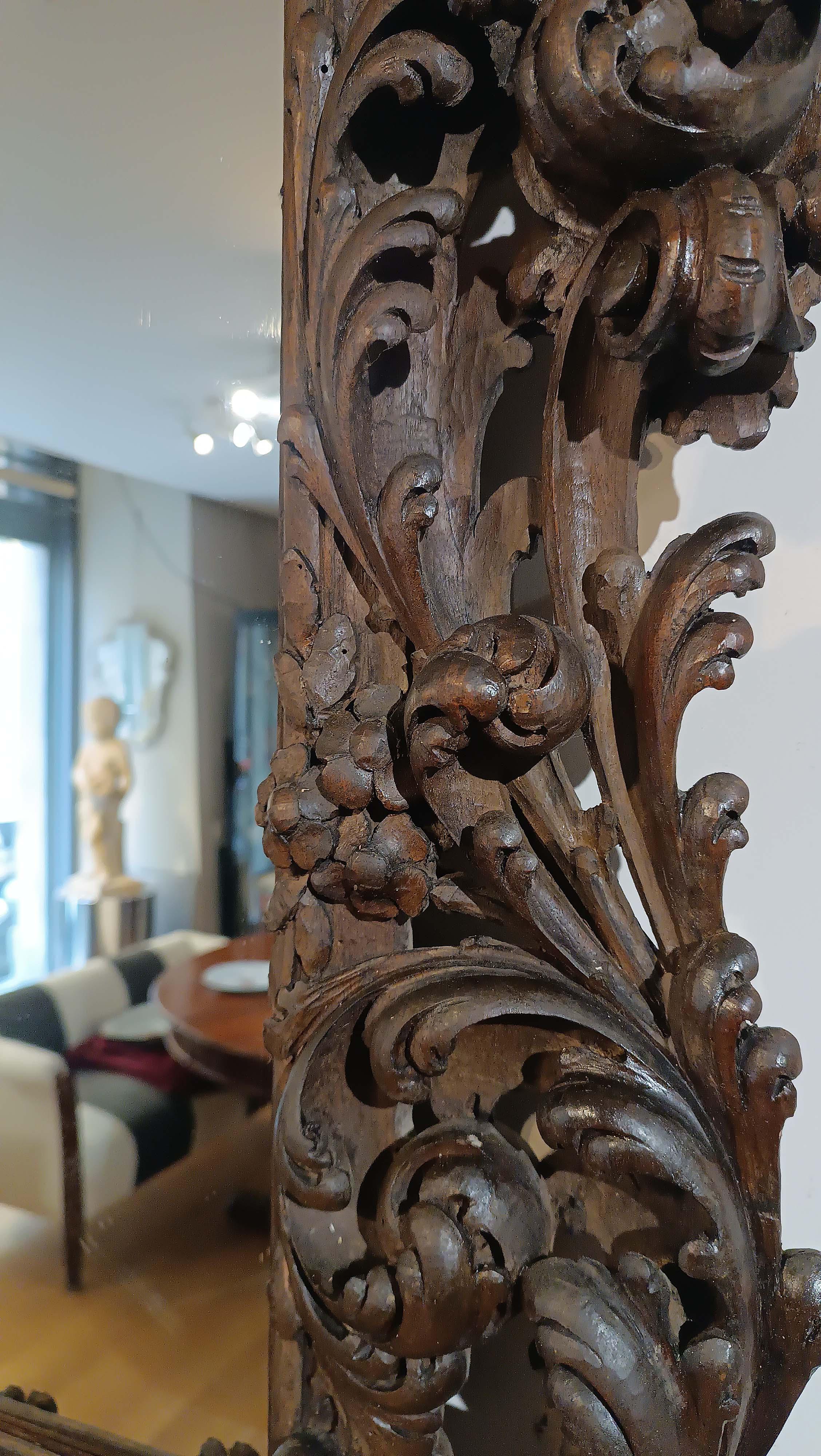 17th Century LATE 17th CENTURY LOUIS XIV MIRROR IN WALNUT For Sale