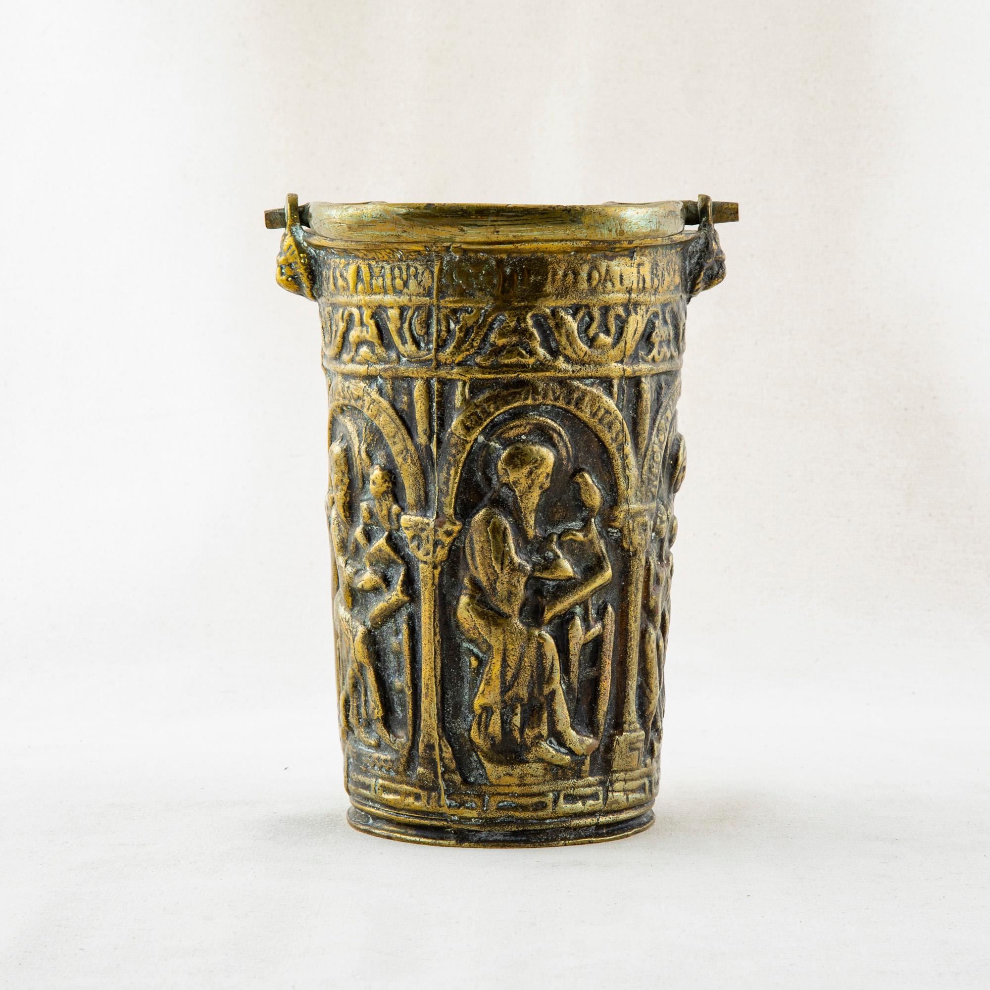 18th Century and Earlier Late 17th Century Louis XIV Period French Bronze Holy Water Vessel