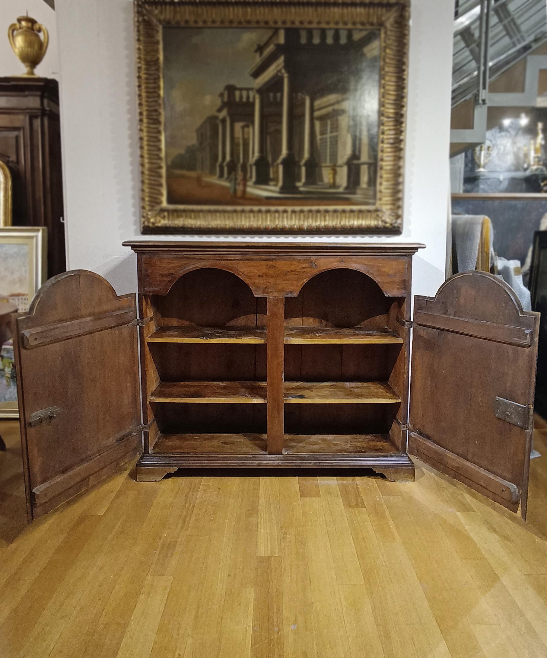 Hand-Carved LATE 17th CENTURY LOUIS XIV WALNUT SIDEBOARD For Sale