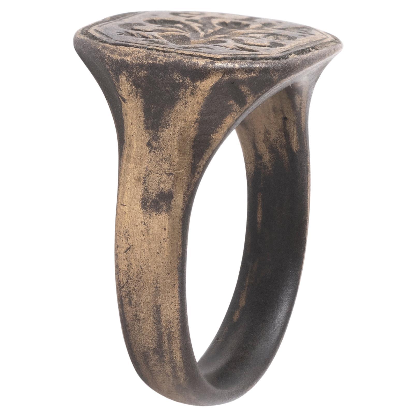 Baroque Late 17th Century Merchant's Ring For Sale
