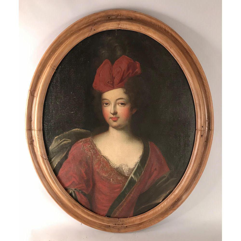 Painted Late 17th Century Oil Portrait of a Lady For Sale