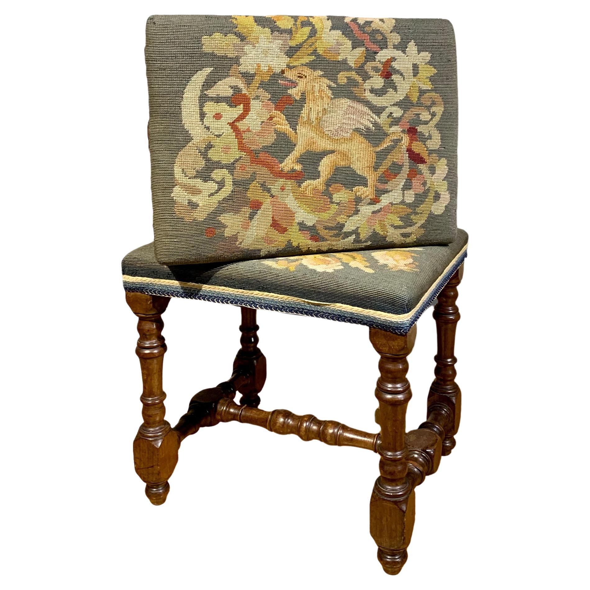 Pair of 17th century Rustic Walnut Stools For Sale at 1stDibs