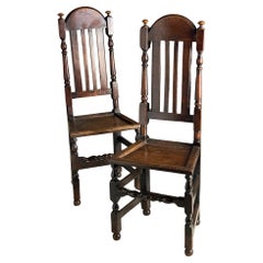 Late 17th Century pair of Oak Chairs