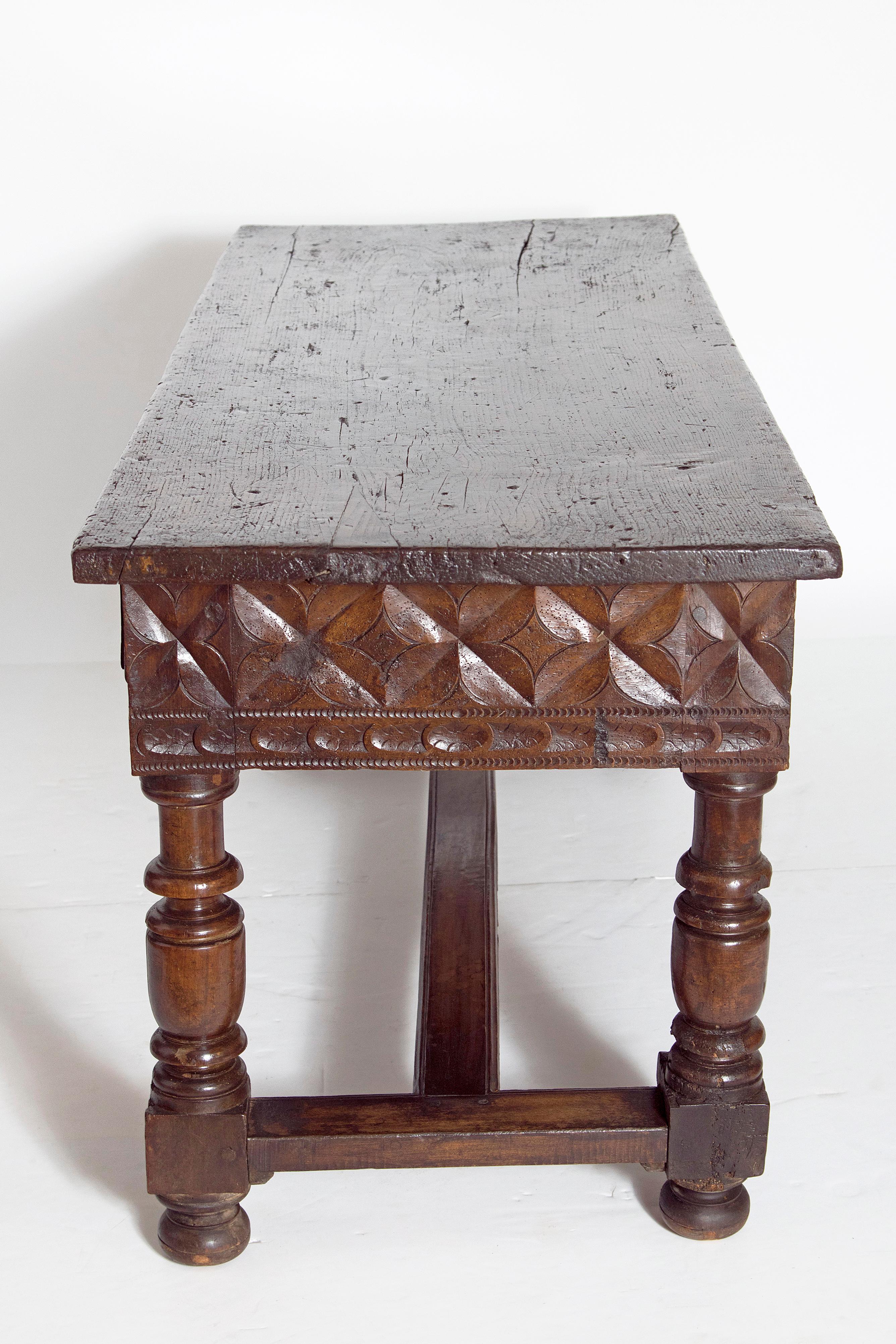 Late 17th Century Spanish Baroque Walnut Centre Table 6