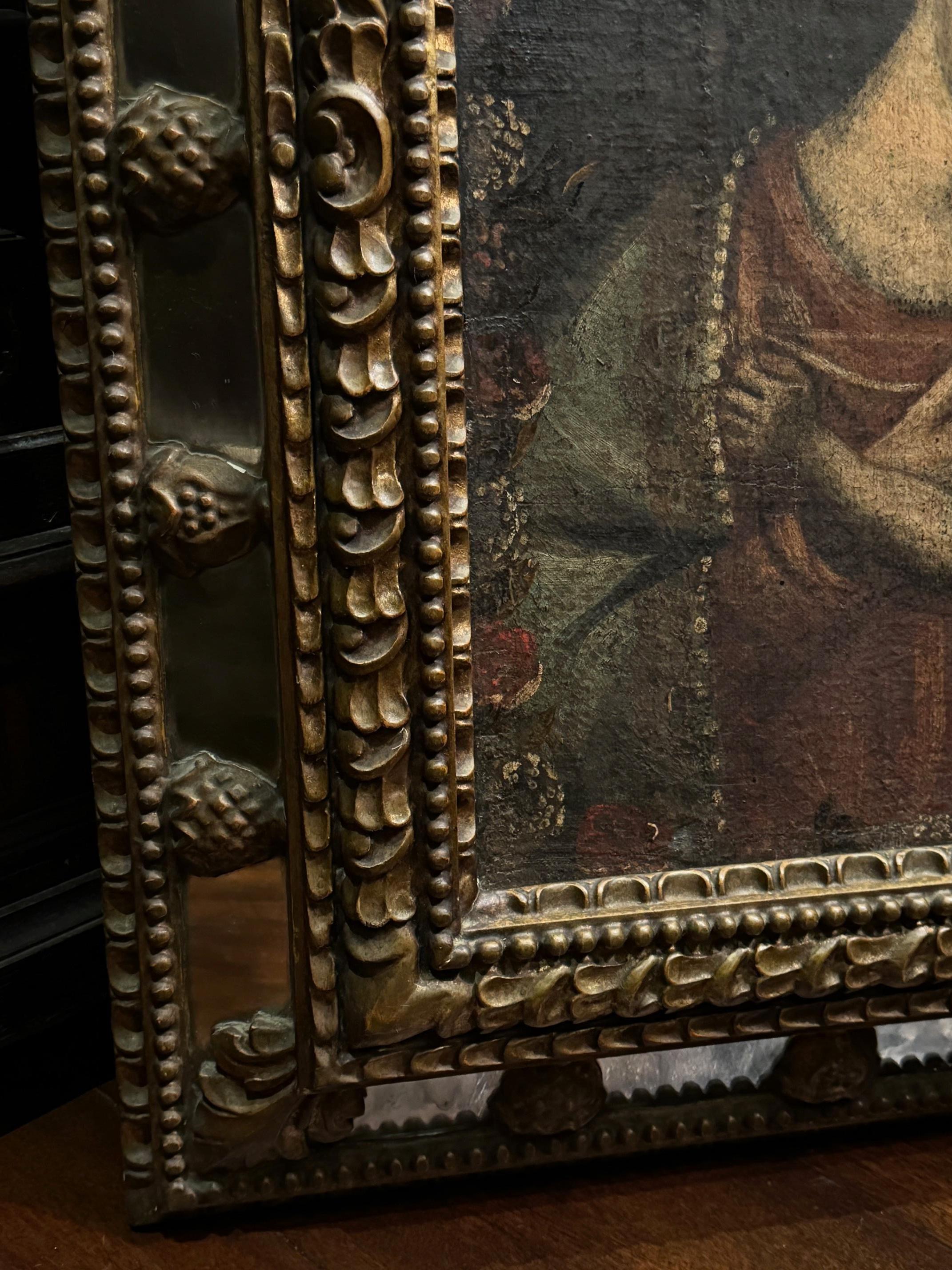 Nostra Signora e il Bambino Gesù di epoca coloniale spagnola della fine del XVII secolo in vendita 2