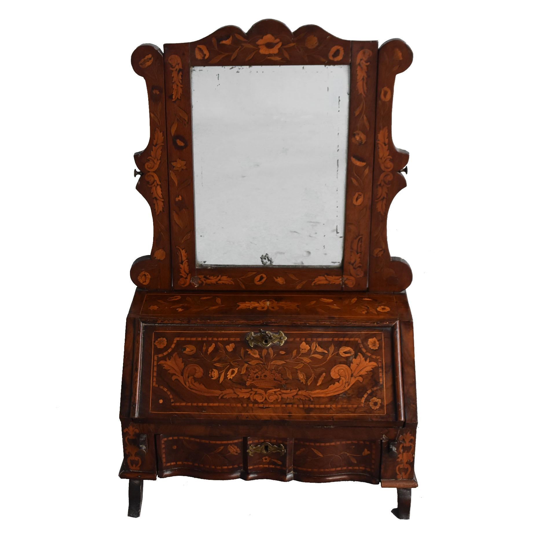 Late 17th Century Table Dressing Table Inlaid For Sale