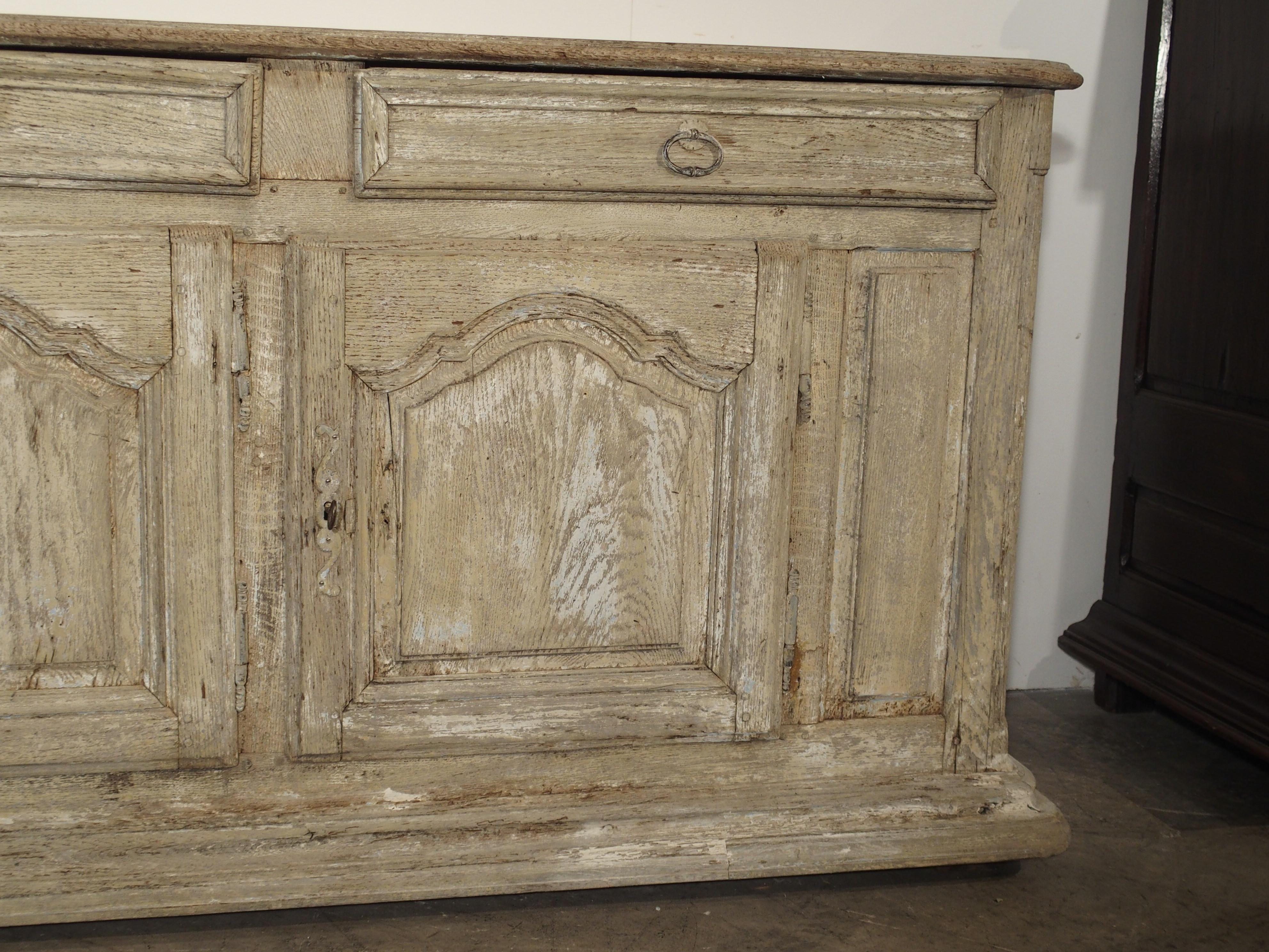 Painted Late 17th Century Whitewashed Oak Enfilade from Burgundy, France