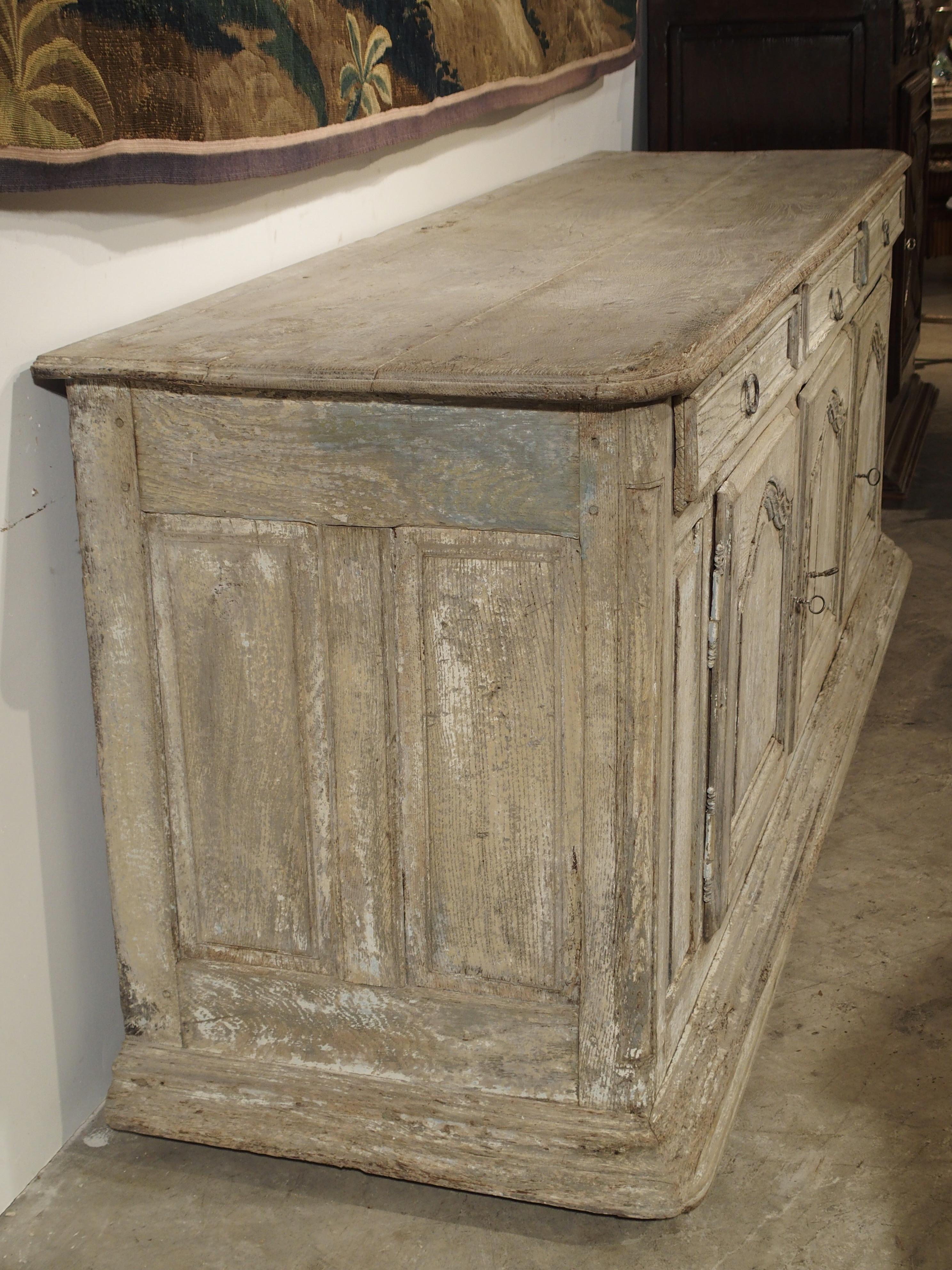 Late 17th Century Whitewashed Oak Enfilade from Burgundy, France 1