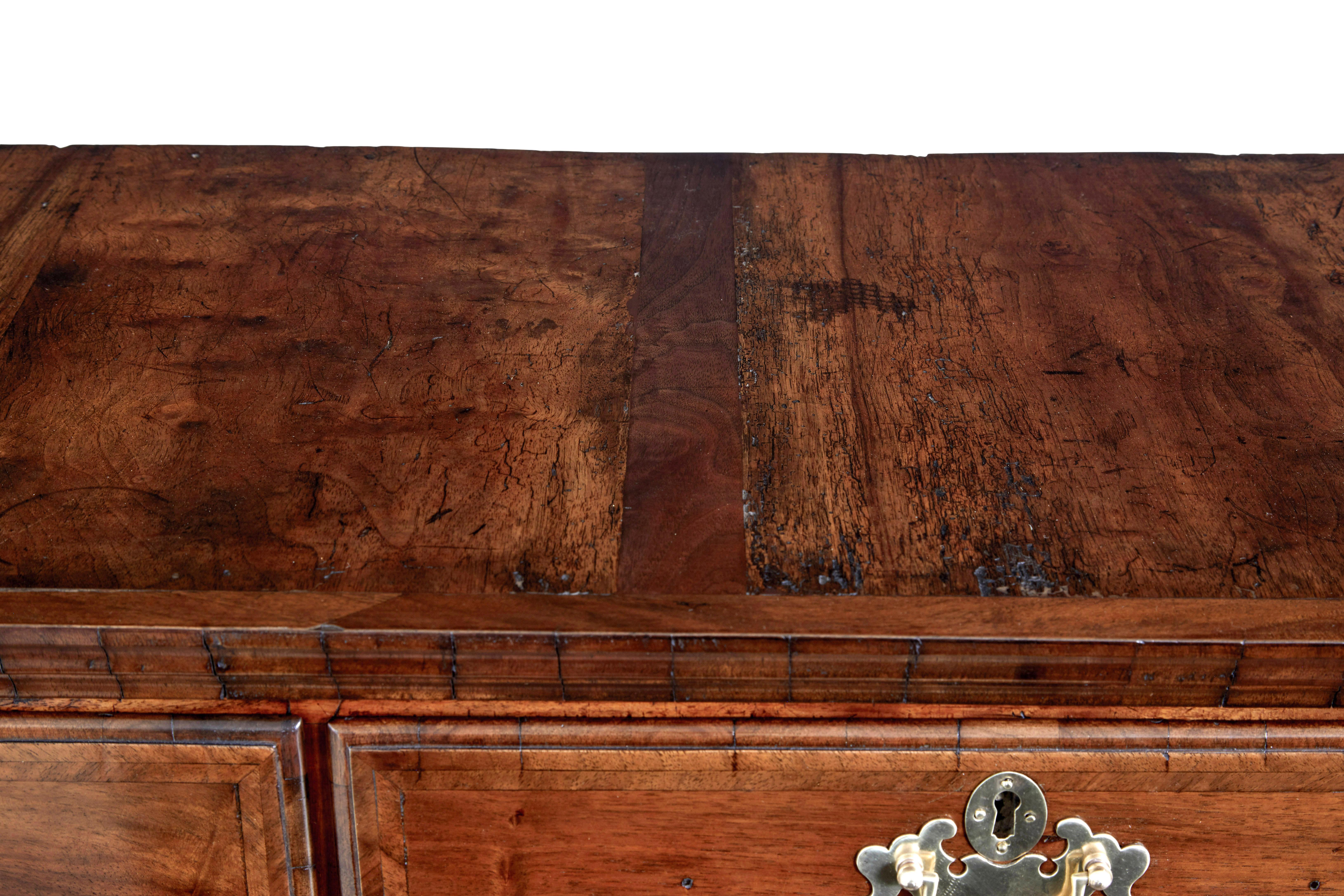 Late 17th century William and Mary walnut chest on stand 4