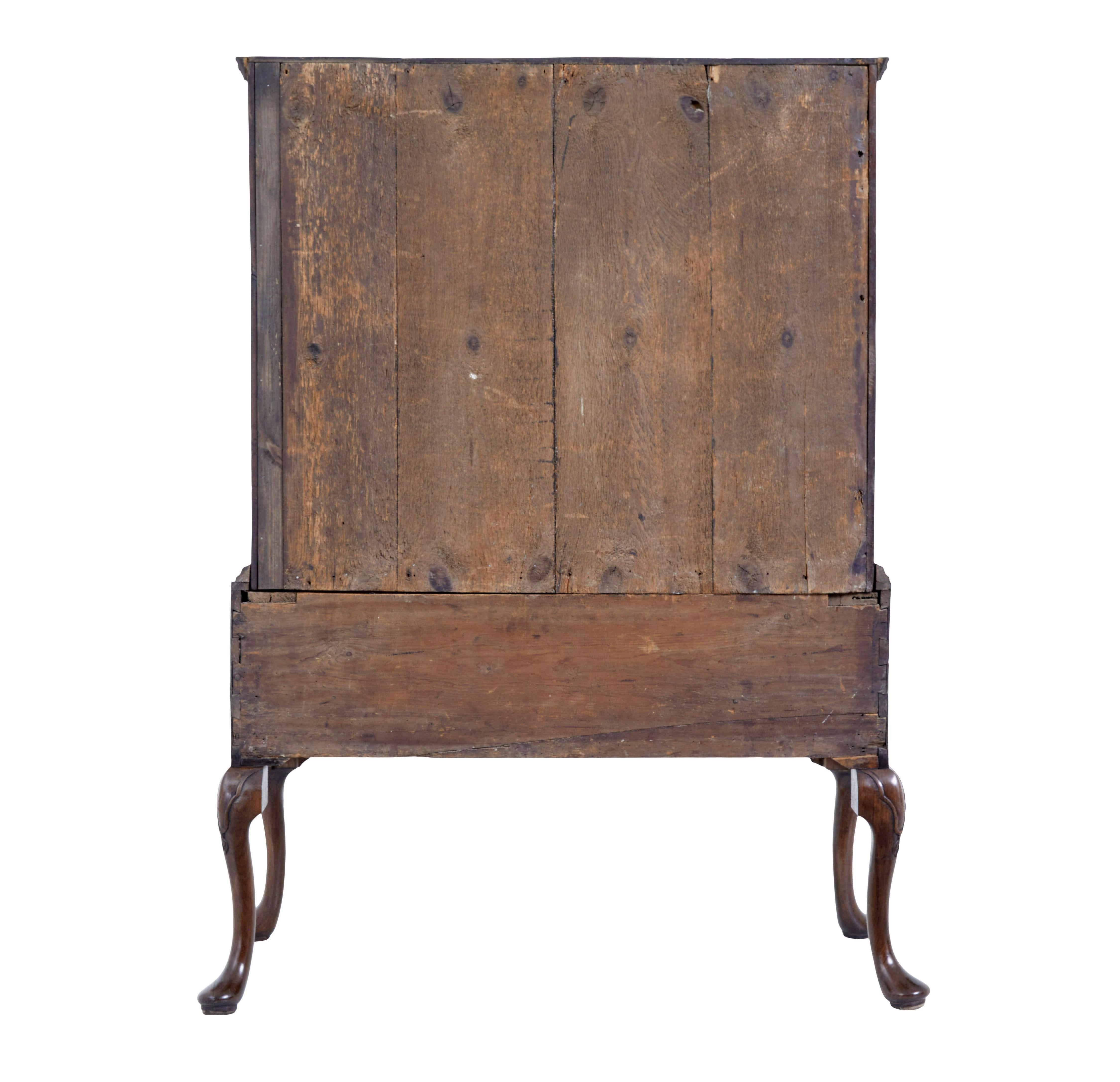 Late 17th Century William and Mary Walnut Chest on Stand In Good Condition For Sale In Debenham, Suffolk