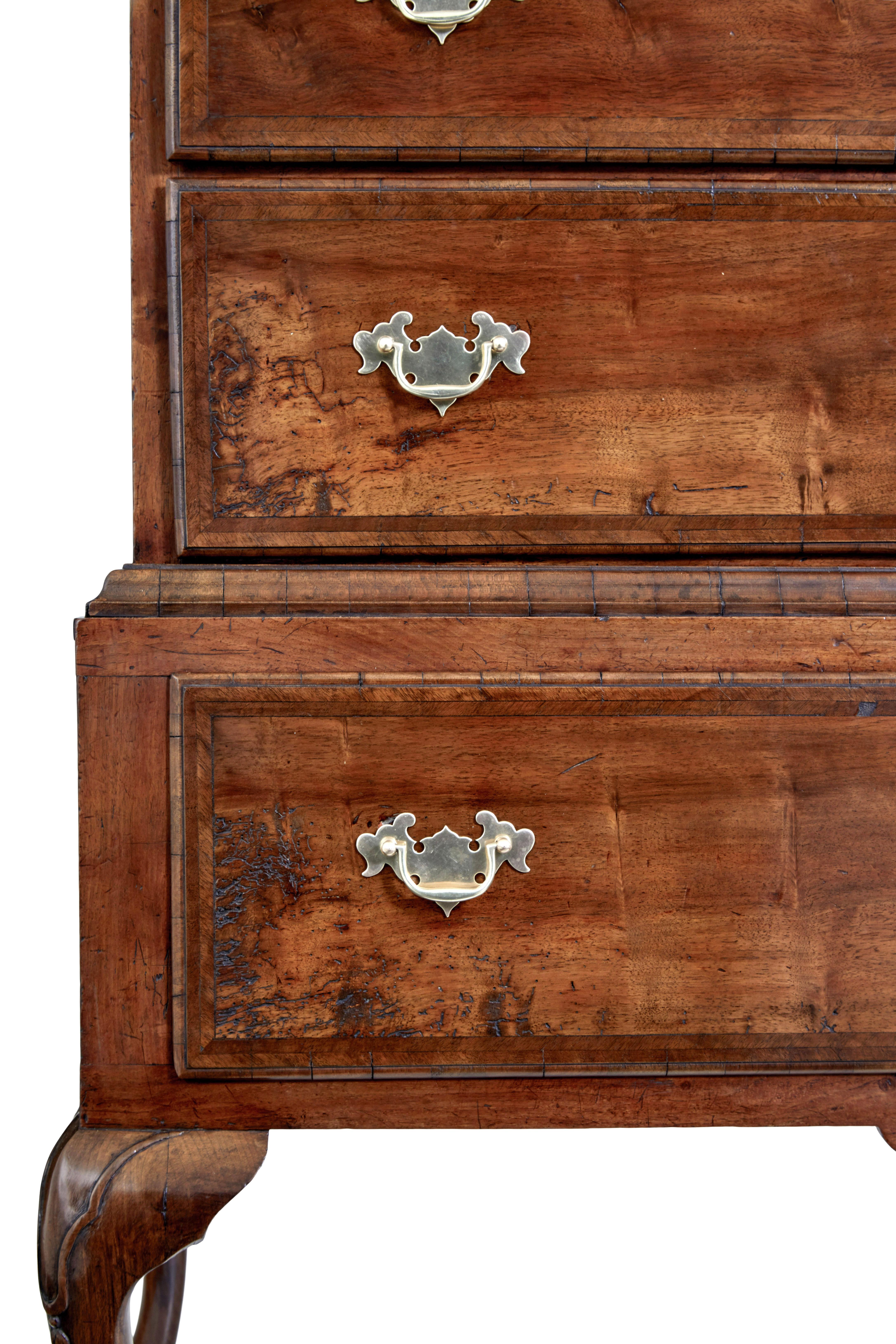 Late 17th Century William and Mary Walnut Chest on Stand For Sale 3
