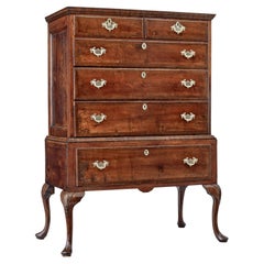 Late 17th century William and Mary walnut chest on stand