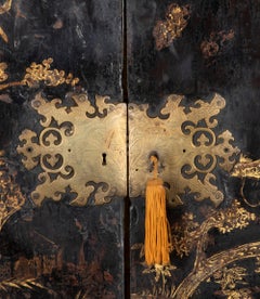Late 17th Century William & Mary Chinoiserie Cabinet on Later Stand