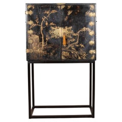 Late 17th Century William & Mary Chinoiserie Cabinet on Later Stand