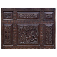 Late 17th/Early 18th C. Carved Wood Hunting Panel C.1680-1750