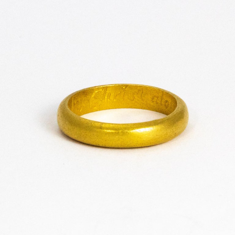 Late 17th-Early 18th Century 18 Karat Gold Posy Ring at 1stDibs