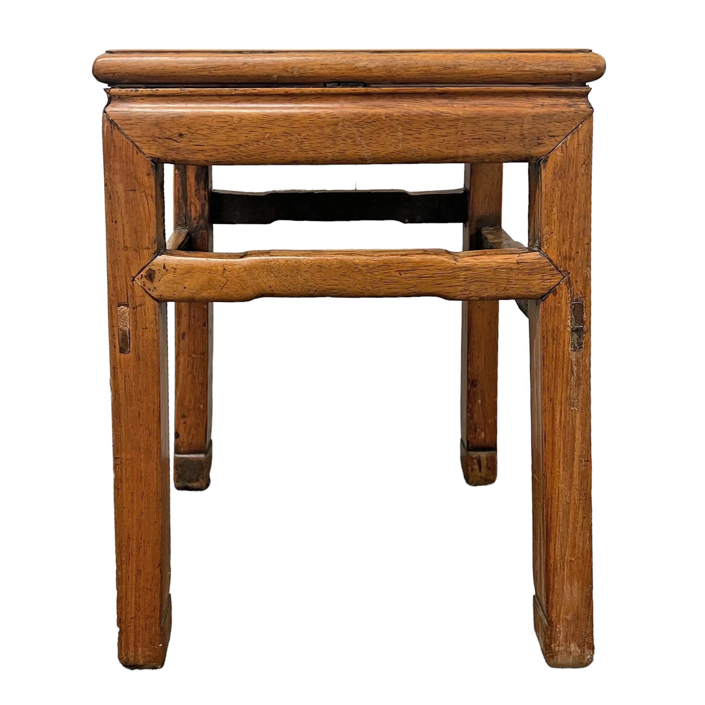 Hardwood Late 17th/Early 18th Century Chinese Huanghuali Scholar's Stool For Sale