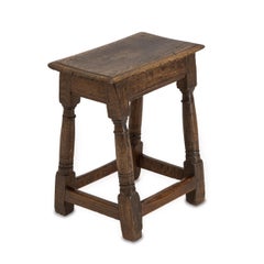 Late 17th / Early 18th Century English Oak Joint Stool, c.1680–1720
