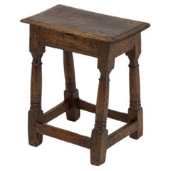 Late 17th / Early 18th Century English Oak Joint Stool, c.1680–1720