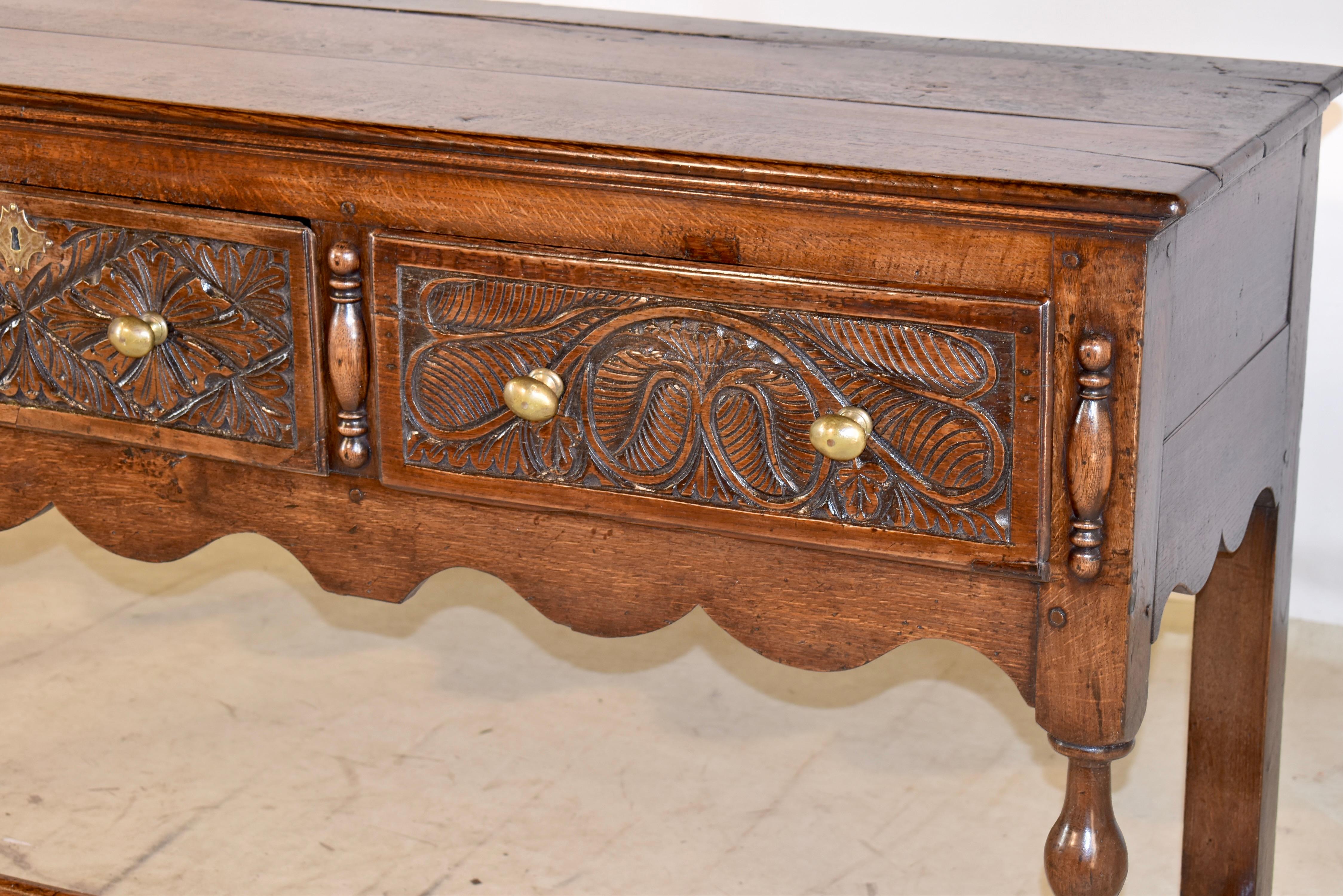 Credenza in Oak inglese della fine del XVII - inizio del XVIII secolo In condizioni buone in vendita a High Point, NC